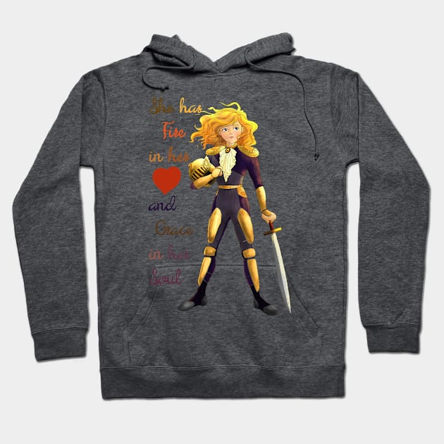 She has fire in her heart and grace in her soul Hoodie by reynoldjay